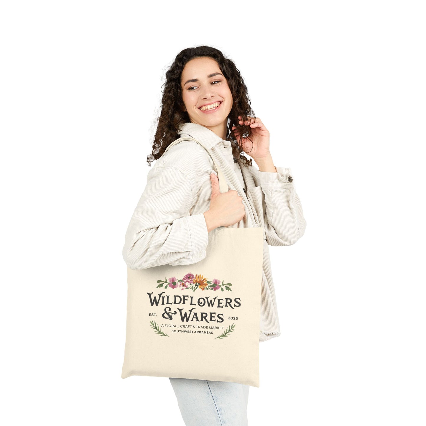 Wildflowers & Wares - Floral Cotton Canvas Tote Bag