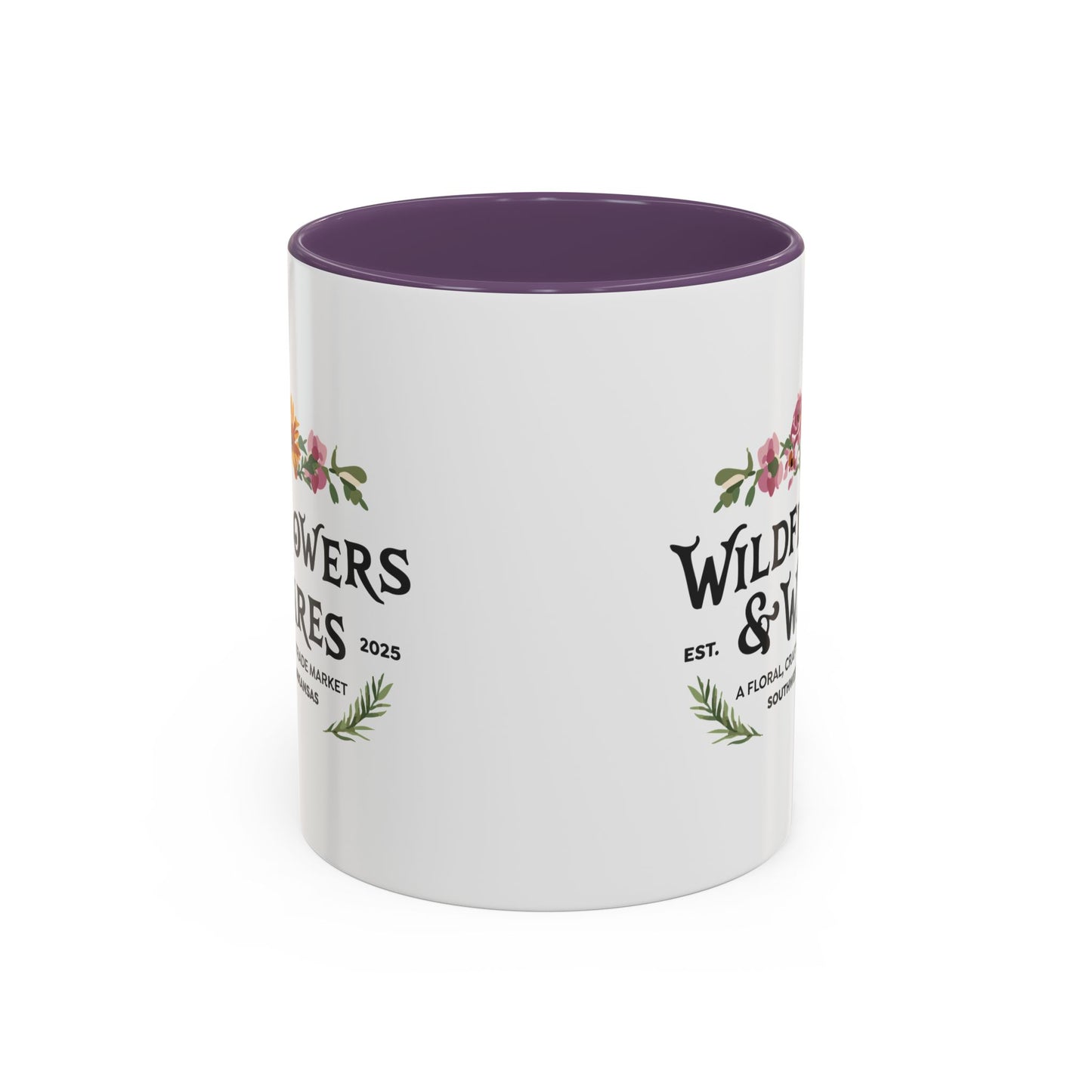 Floral Accent Coffee Mug – Wildflowers & Wares Design