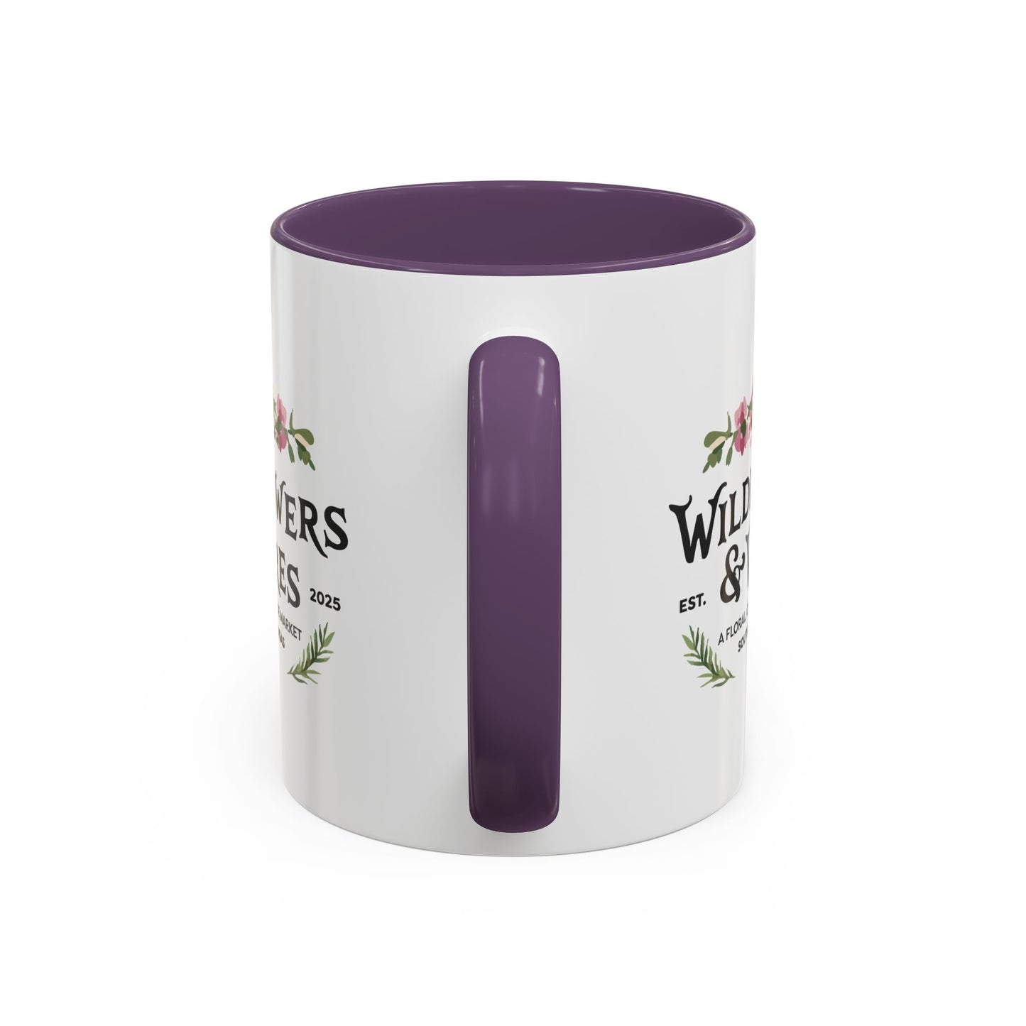 Floral Accent Coffee Mug – Wildflowers & Wares Design