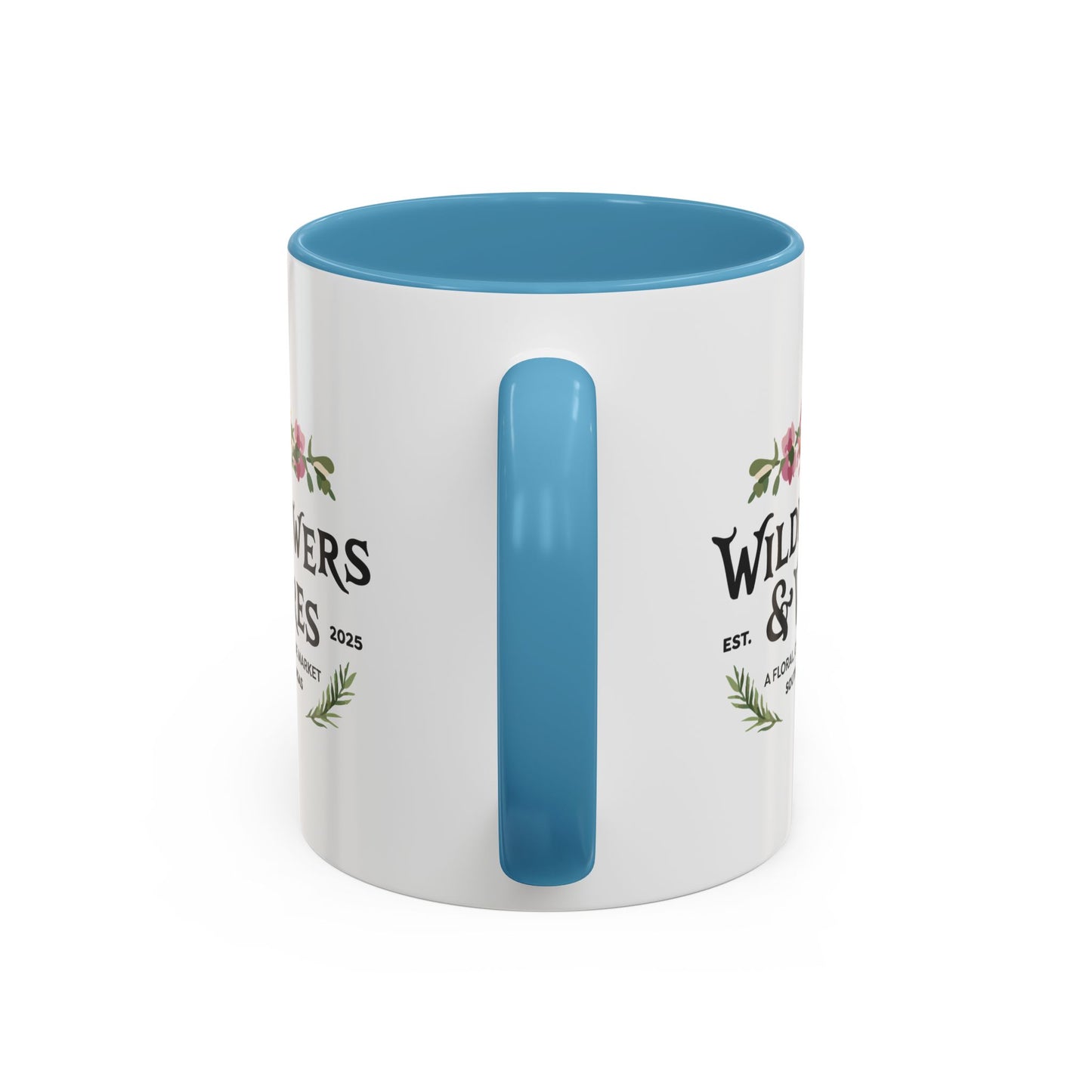 Floral Accent Coffee Mug – Wildflowers & Wares Design