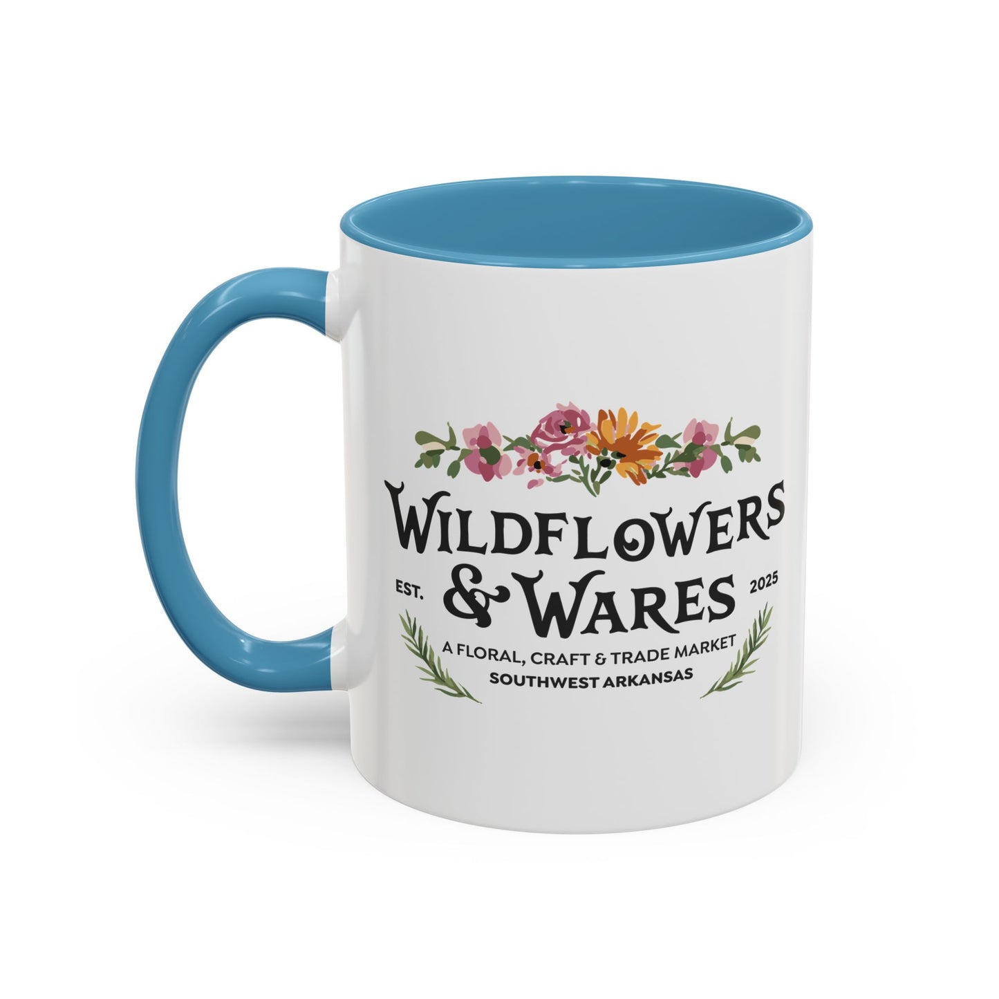 Floral Accent Coffee Mug – Wildflowers & Wares Design