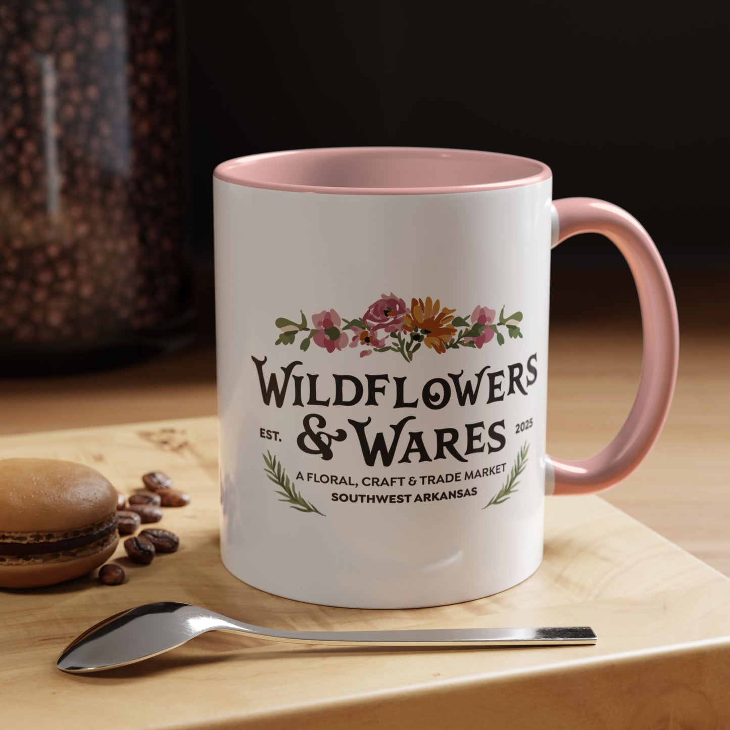 Floral Accent Coffee Mug – Wildflowers & Wares Design