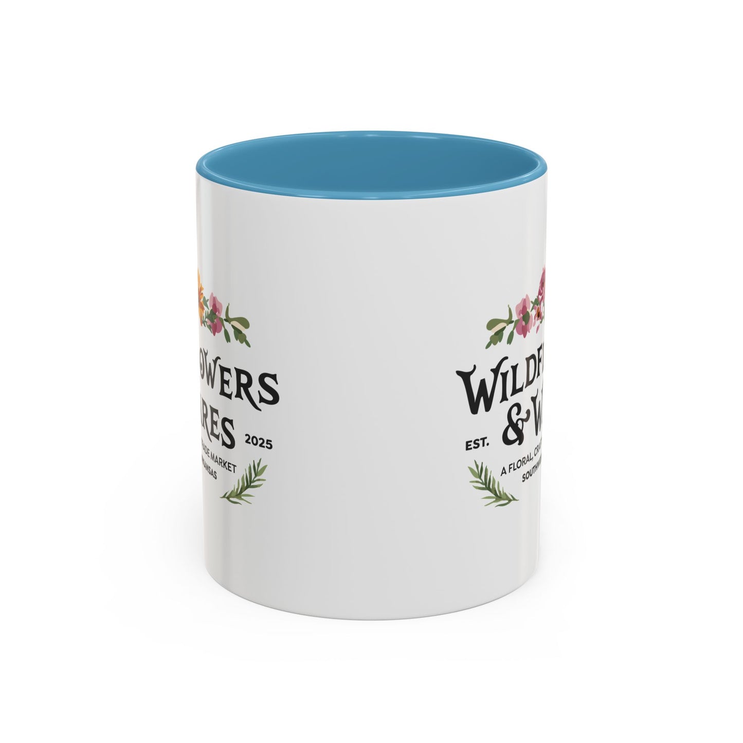 Floral Accent Coffee Mug – Wildflowers & Wares Design