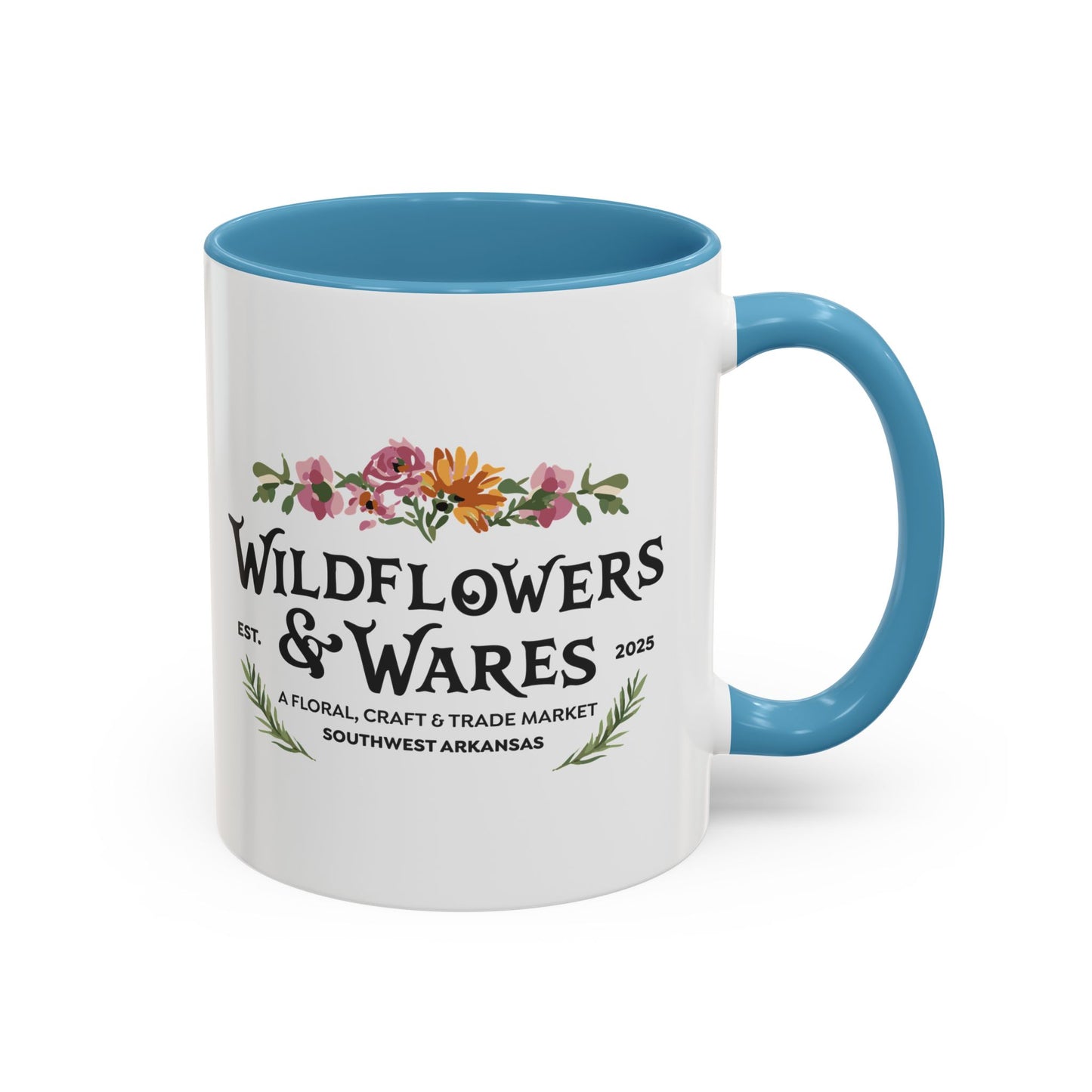 Floral Accent Coffee Mug – Wildflowers & Wares Design