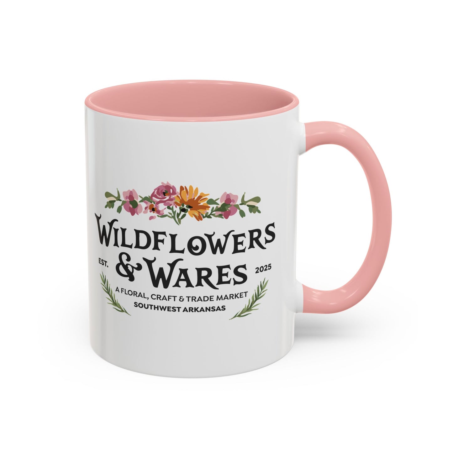 Floral Accent Coffee Mug – Wildflowers & Wares Design