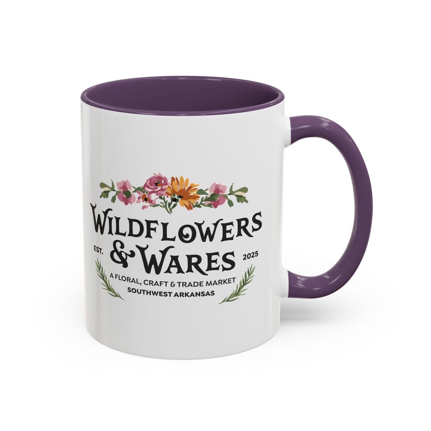 Floral Accent Coffee Mug – Wildflowers & Wares Design