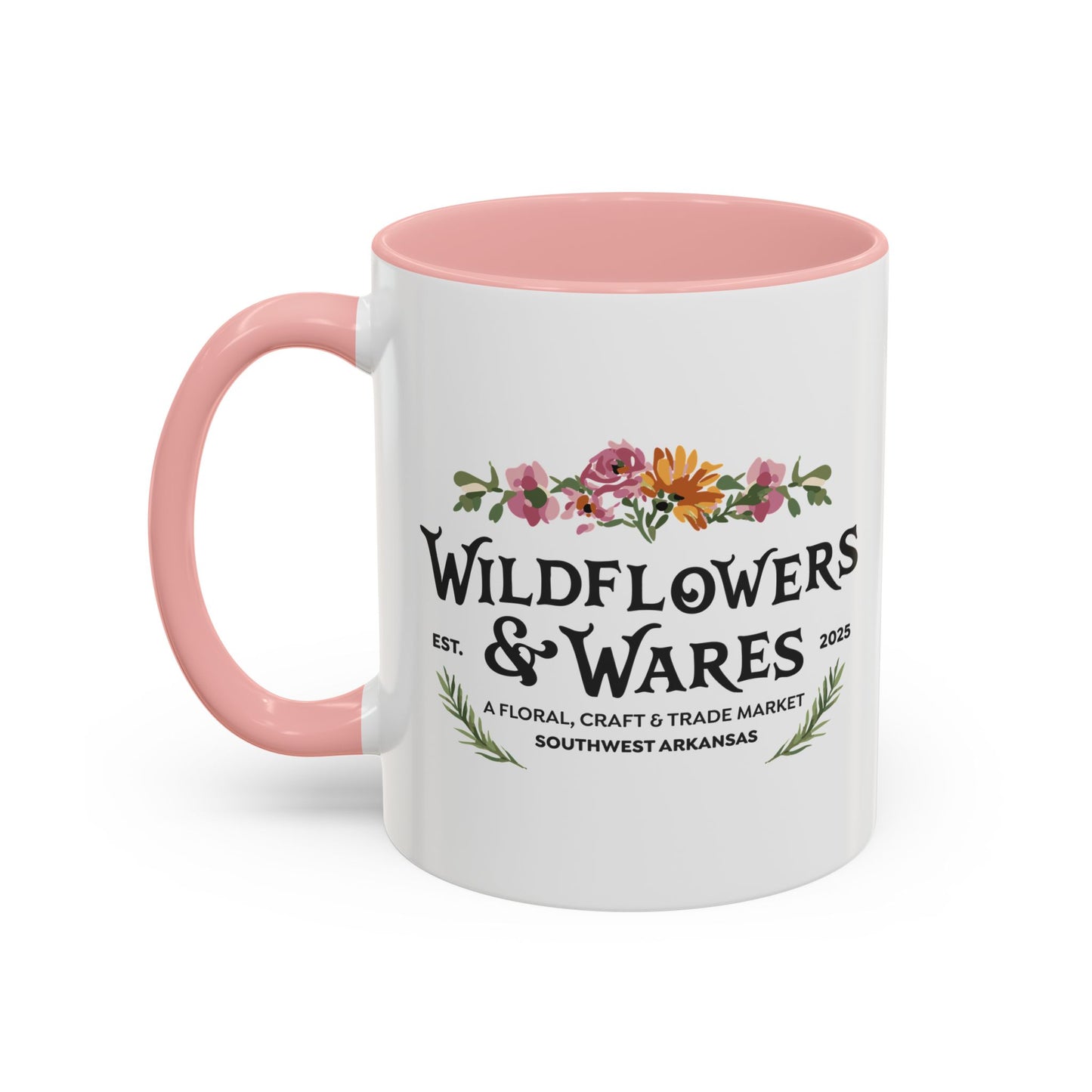Floral Accent Coffee Mug – Wildflowers & Wares Design