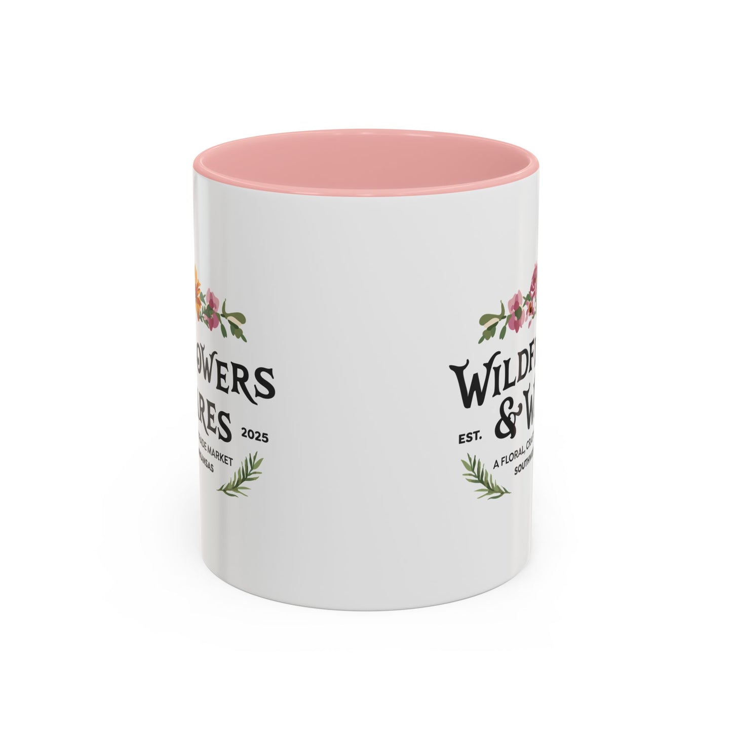 Floral Accent Coffee Mug – Wildflowers & Wares Design