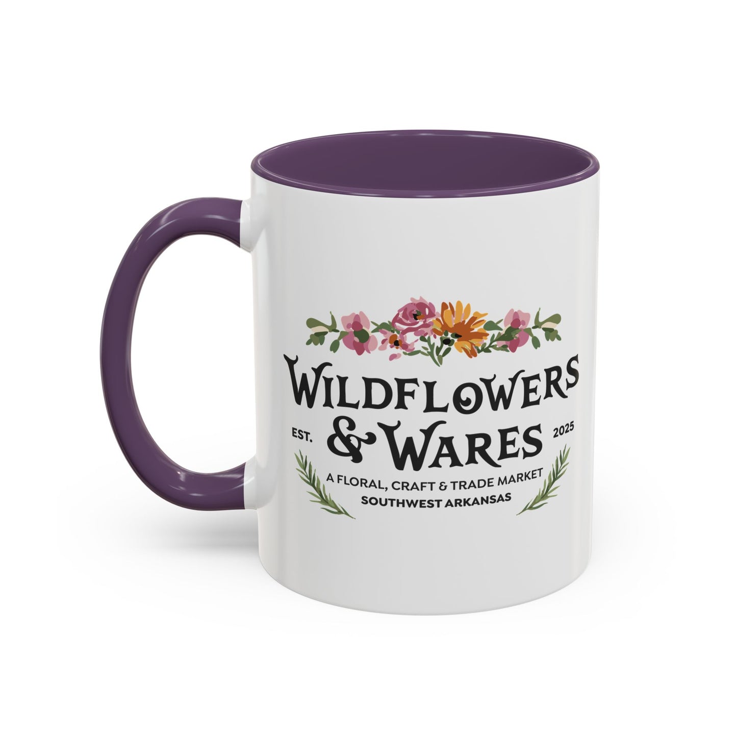 Floral Accent Coffee Mug – Wildflowers & Wares Design